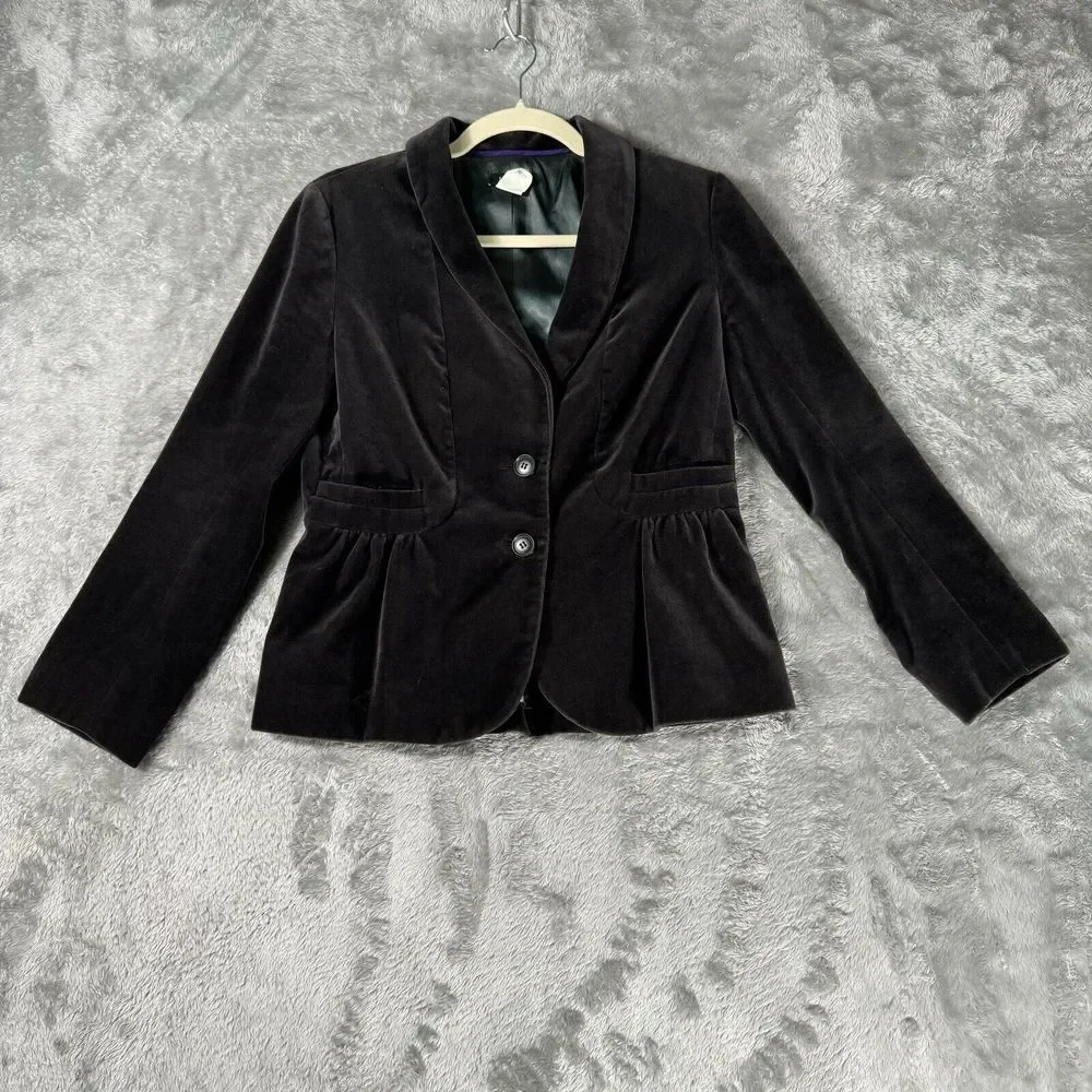 J. Crew Velvet Blazer Womens  6‎ Jacket Business Career Holiday